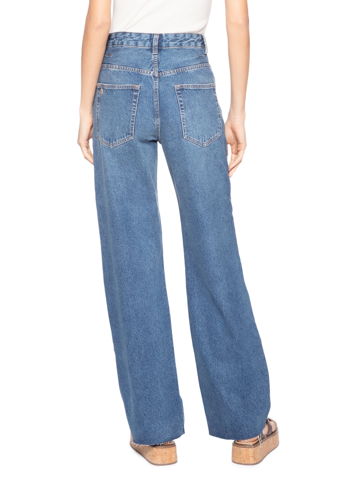 Calça Feminina Jeans Reta Paris Pence New Basic Azul Animale Jeans