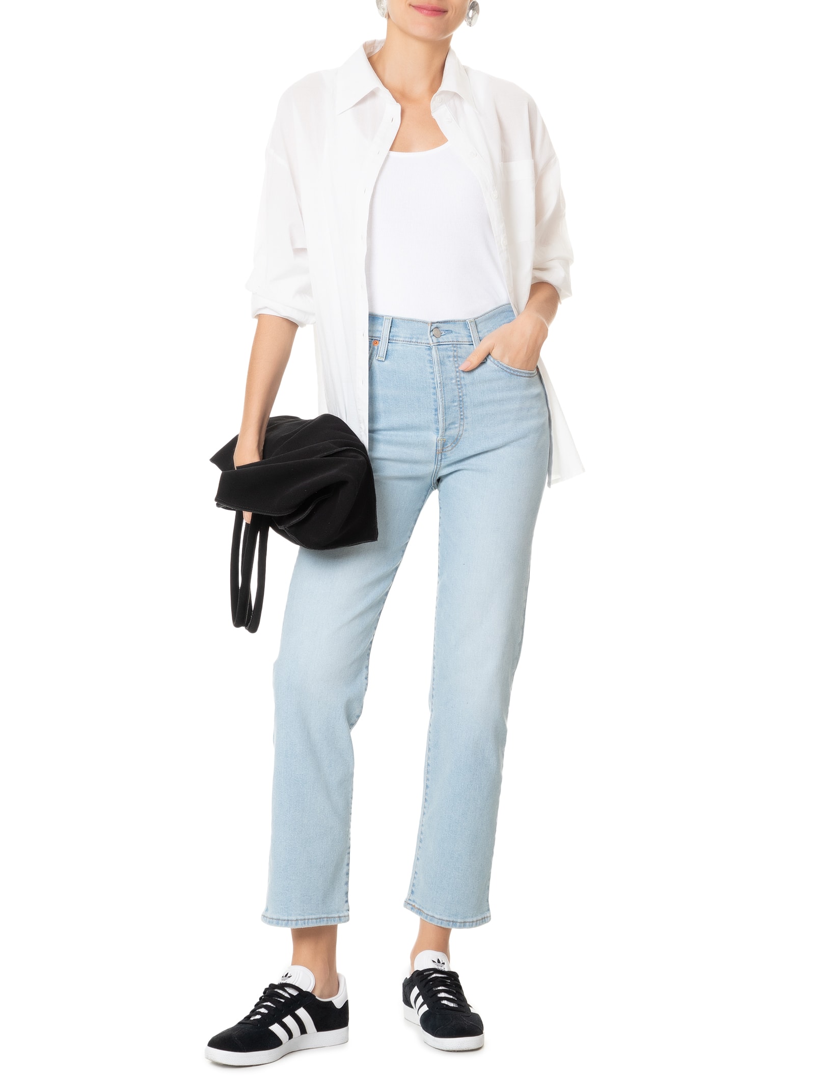 Levi's - Calça Feminina Jeans Ribcage Straight Ankle - Azul