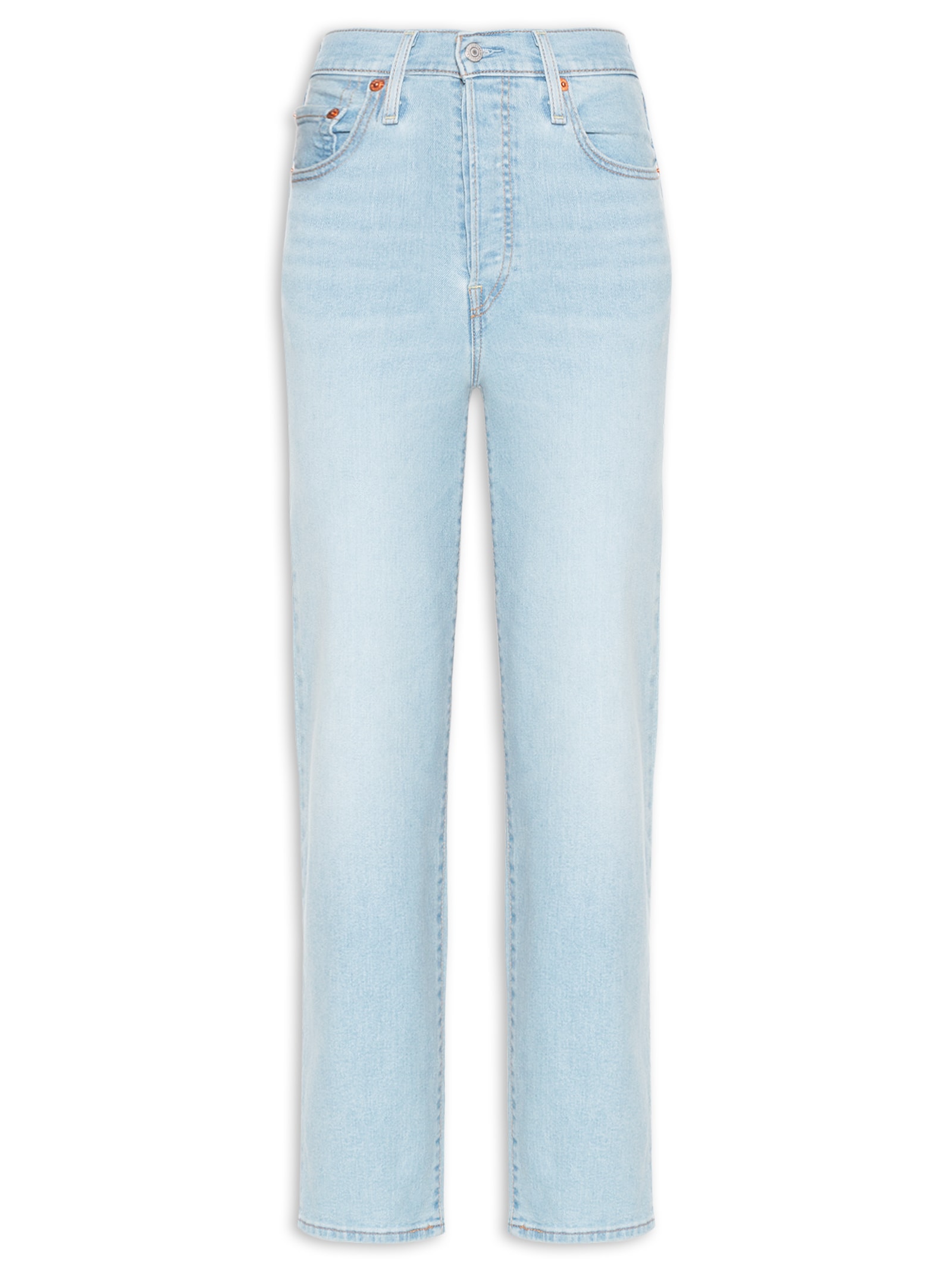 Nページ Levi's - Calça Feminina Jeans Ribcage Straight Ankle - Azul