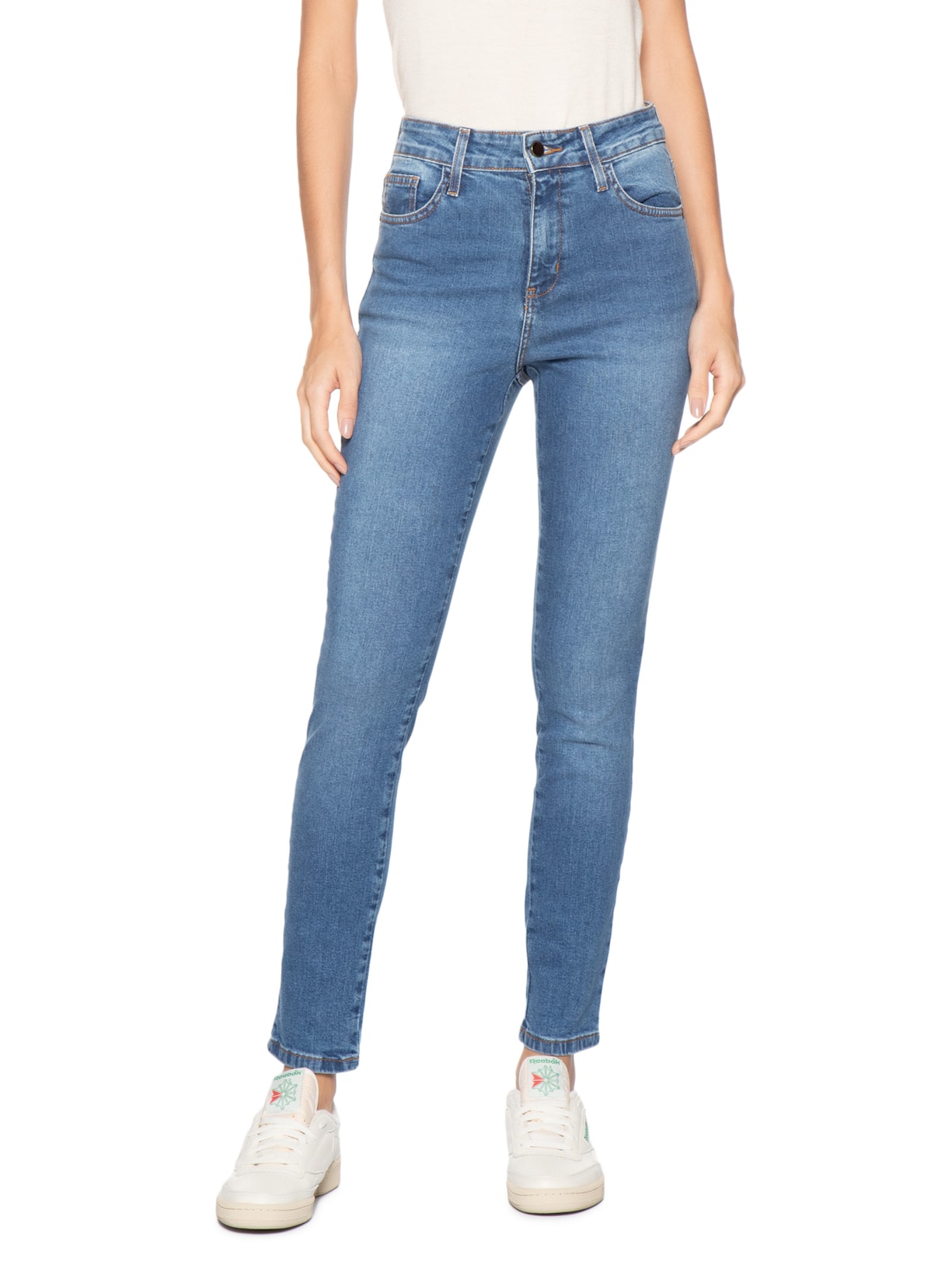 Calça Feminina Jeans Skinny Azul Basiq