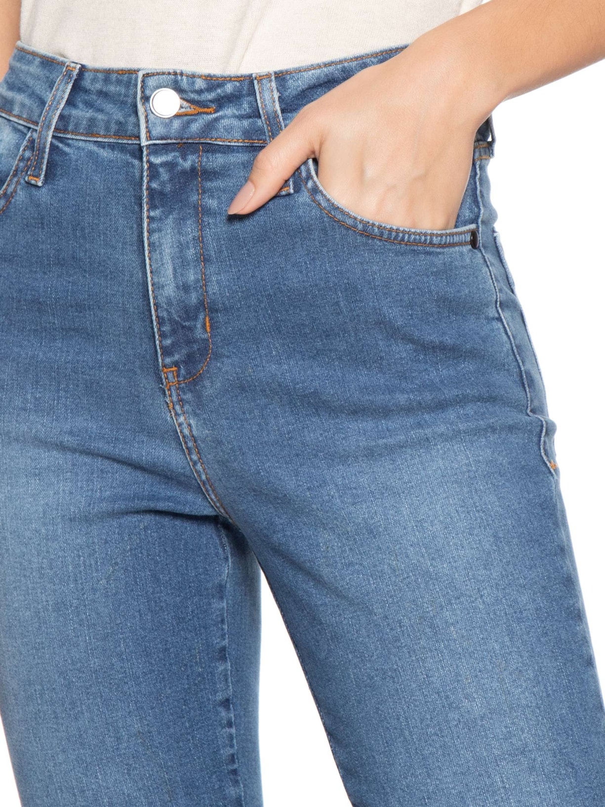 Calça Feminina Jeans Skinny Azul Basiq