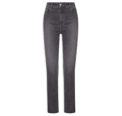 Calça Feminina Jeans Skinny Barra A Fio - Preto