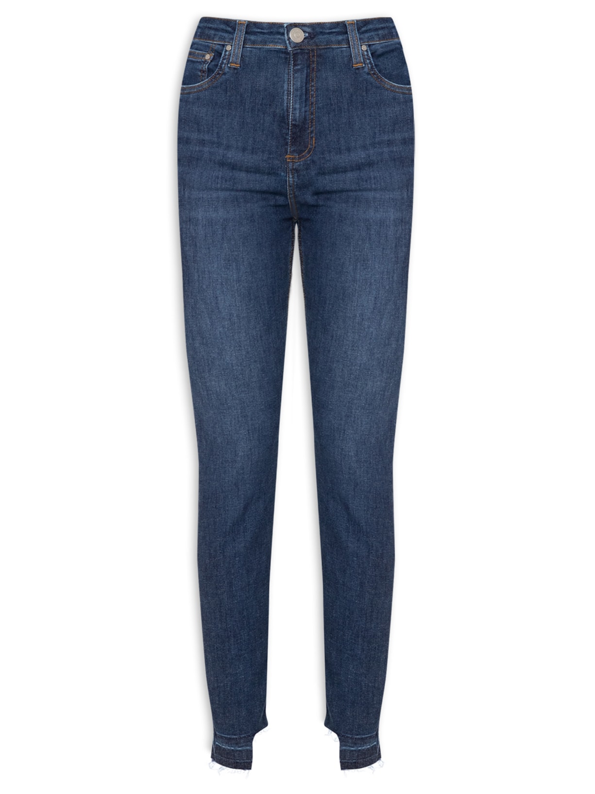 Calça Feminina Jeans Skinny Basic High Dark - Azul