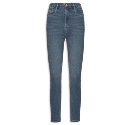 Calça Feminina Jeans Skinny Basic High Dark - Azul