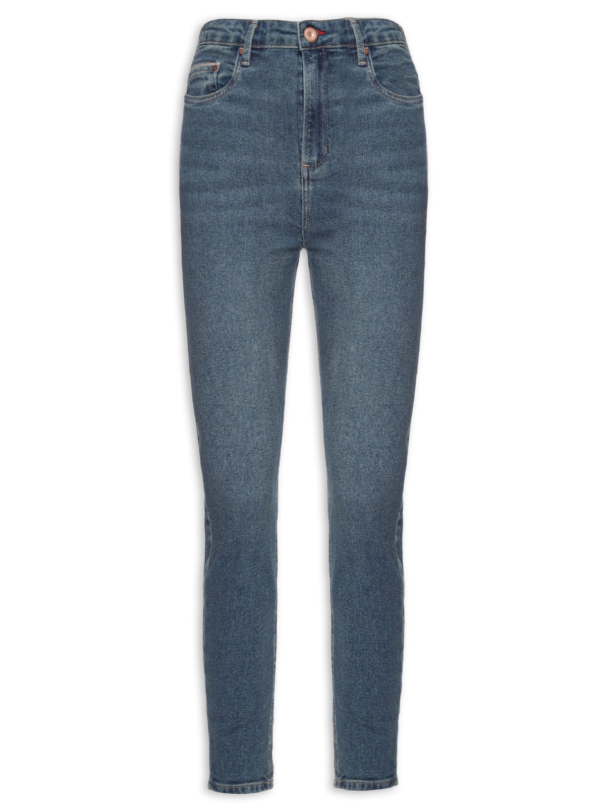 Calça Feminina Jeans Skinny Basic High Dark Azul Animale