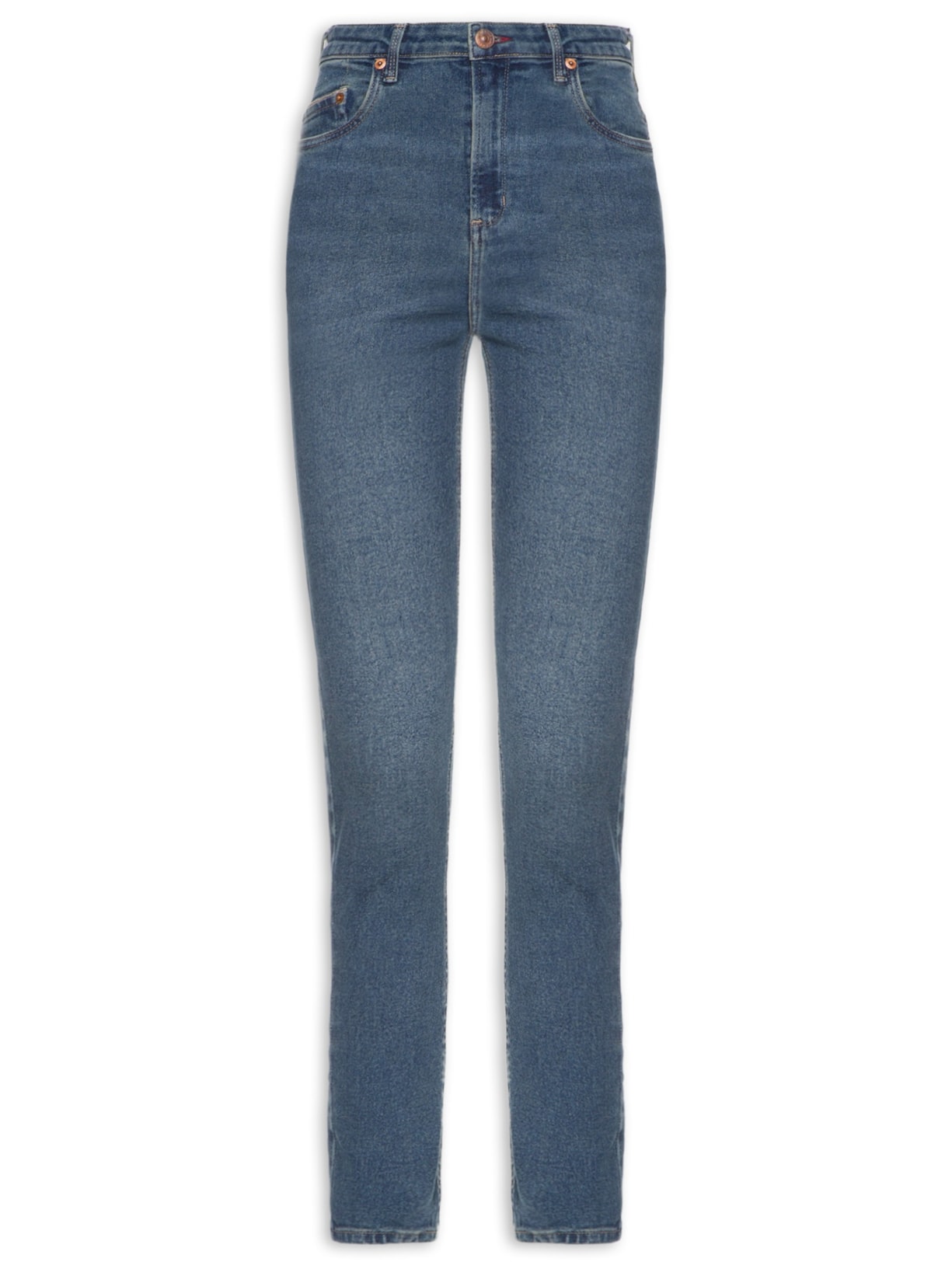 Calça Feminina Jeans Skinny Basic High Dark Azul Animale Jeans