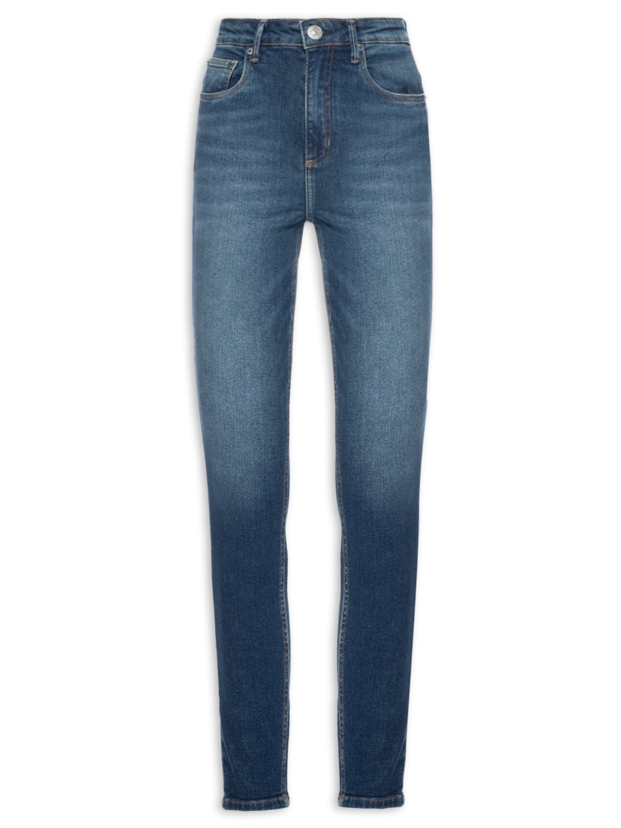 Calça Feminina Jeans Skinny Basic High Galaxi Blu - Azul