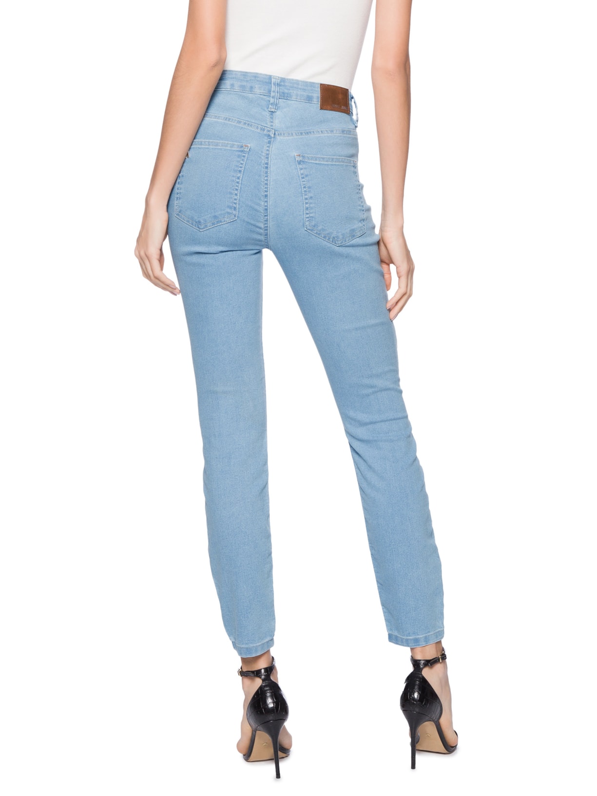 Calça Feminina Jeans Skinny Basic High Light Azul Animale Jeans