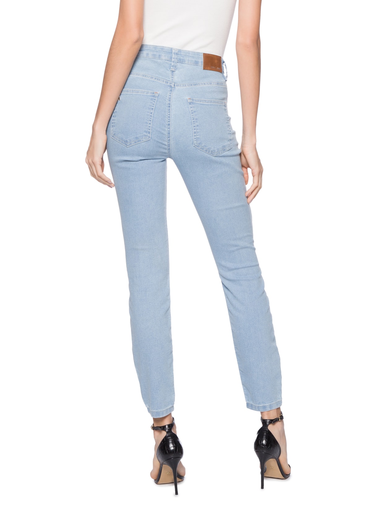 Calça Feminina Jeans Skinny Basic High Light Azul Animale Jeans