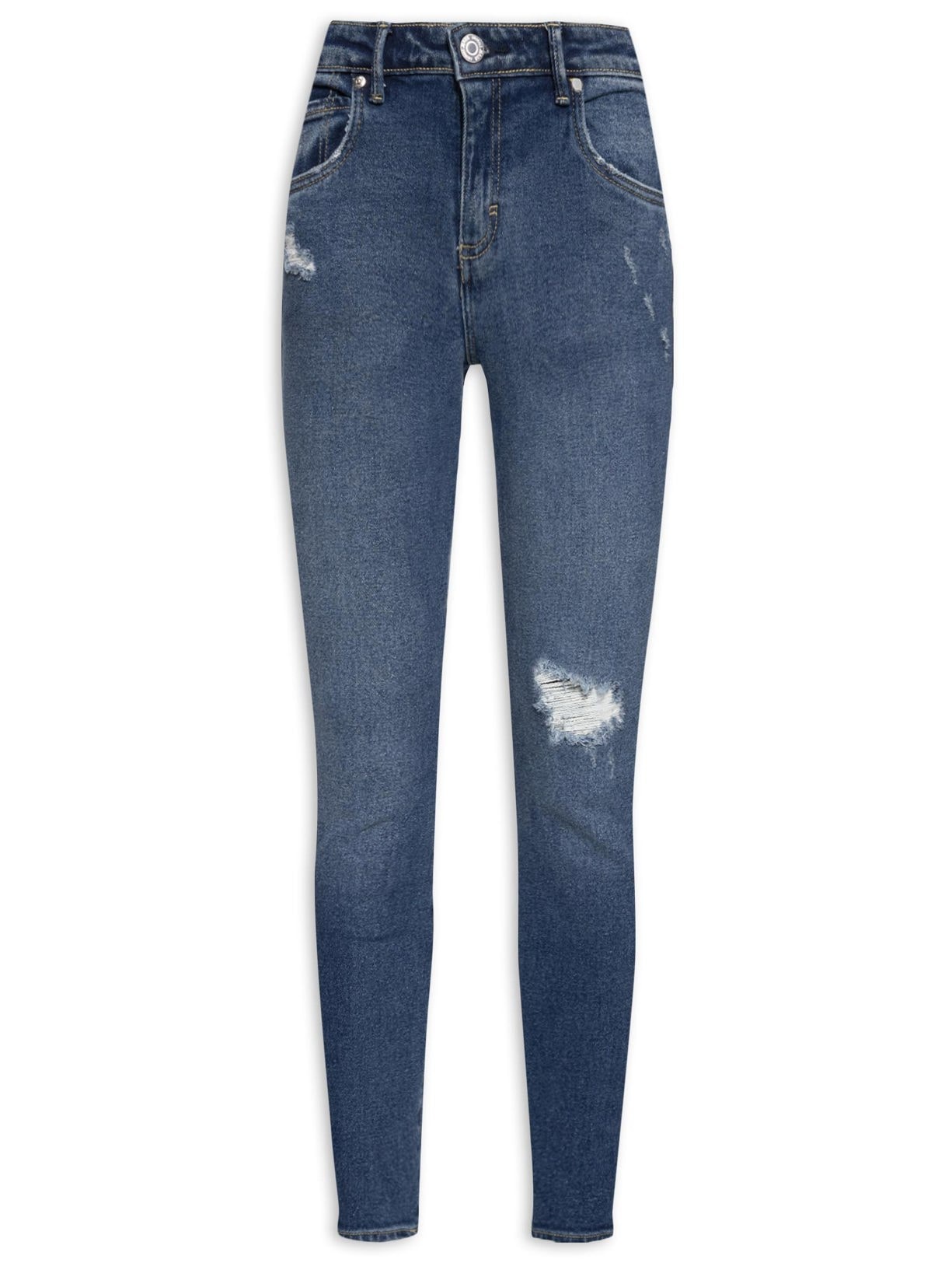 Calça Feminina Jeans Skinny Basic Low - Azul