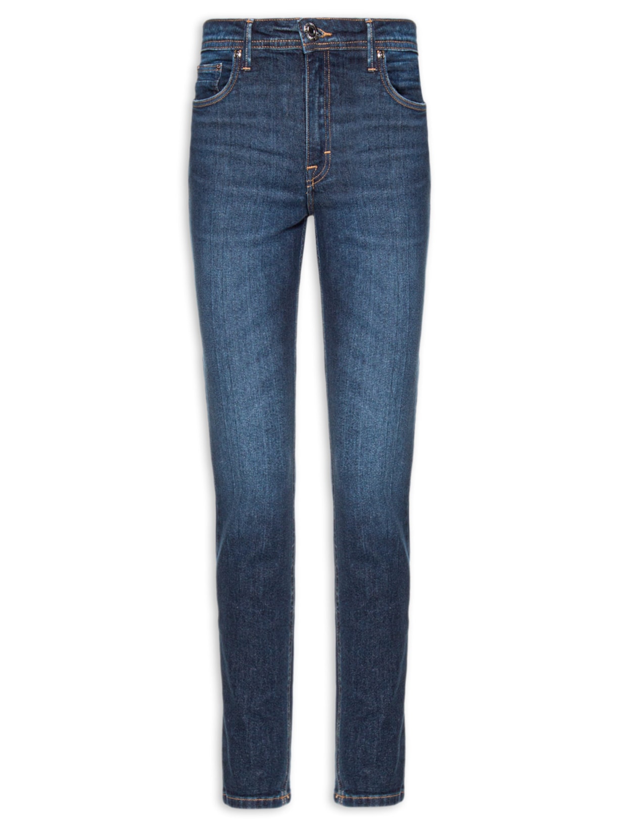 Calça Feminina Jeans Skinny Basic Midi - Azul