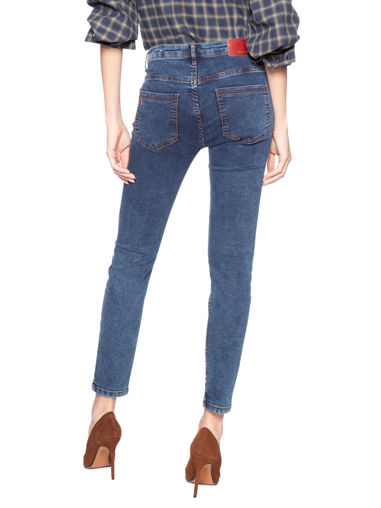Calça Feminina Jeans Skinny Basic Midi Azul Animale Jeans