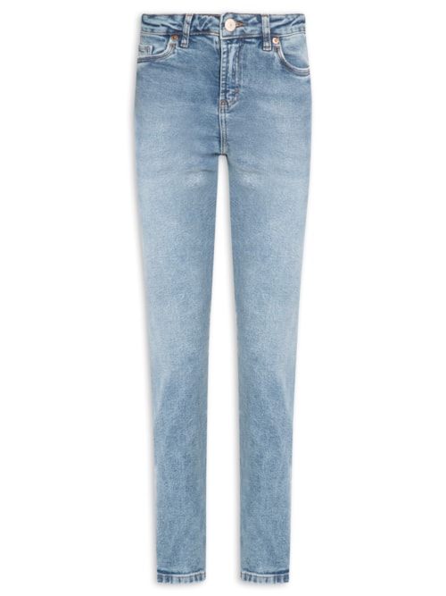 Calça Feminina Jeans Skinny Basic Midi - Azul