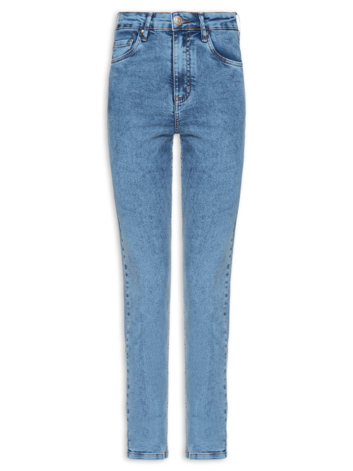 Calça Feminina Jeans Skinny Basic Midi Blue - Azul