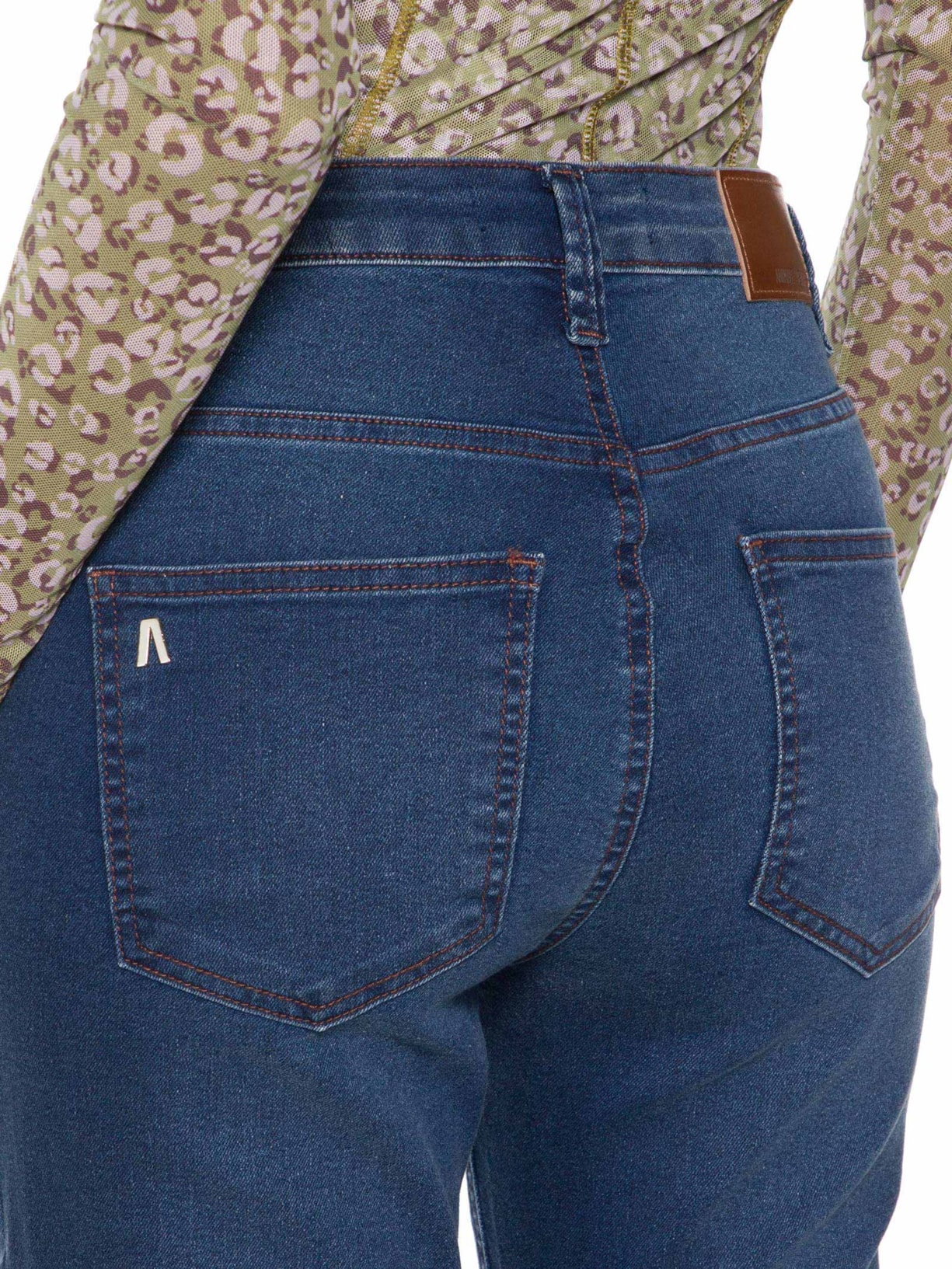 Calça Feminina Jeans Skinny Basic Midi Blue Inten Azul Animale Jeans