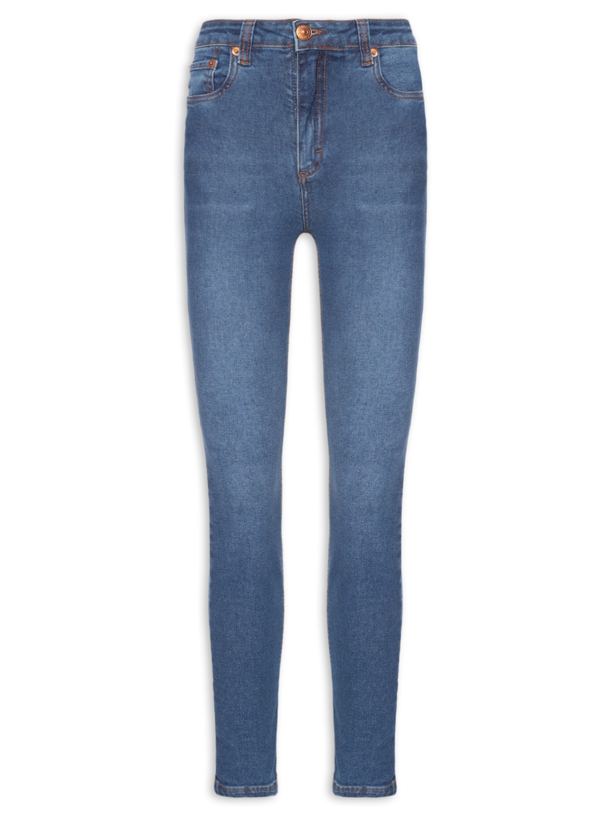 Calça Feminina Jeans Skinny Basic Midi Escuro Azul Animale Jeans