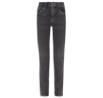 Calça Feminina Jeans Skinny Basic Midi - Preto