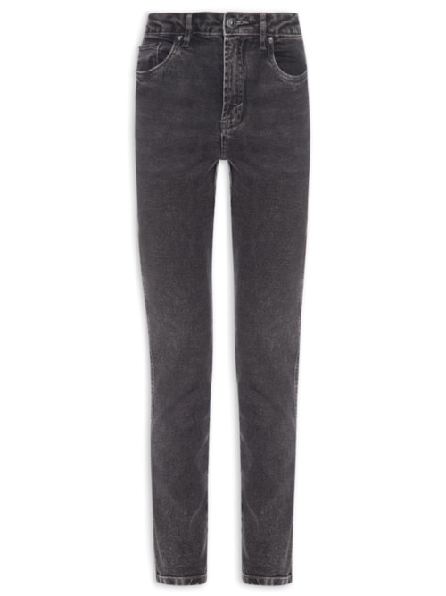 Calça Feminina Jeans Skinny Basic Midi - Preto