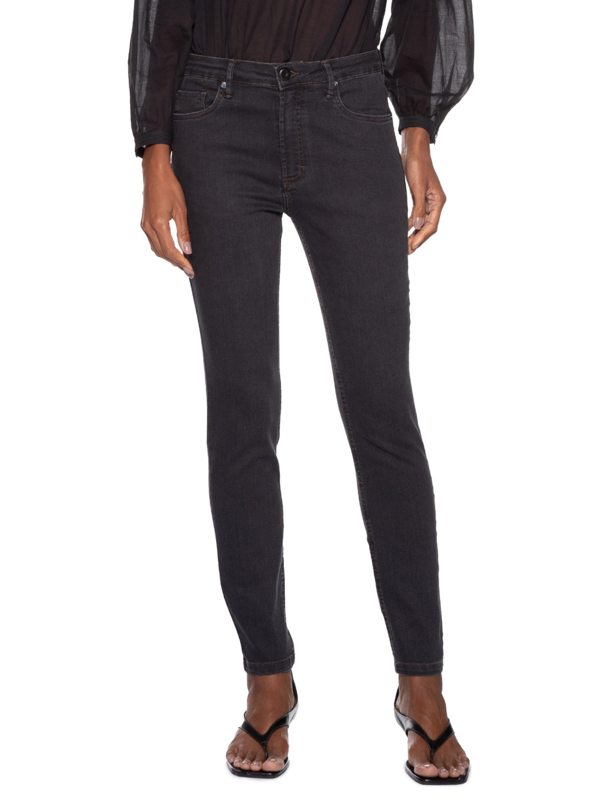 Calça Feminina Jeans Skinny Basic Preto Animale