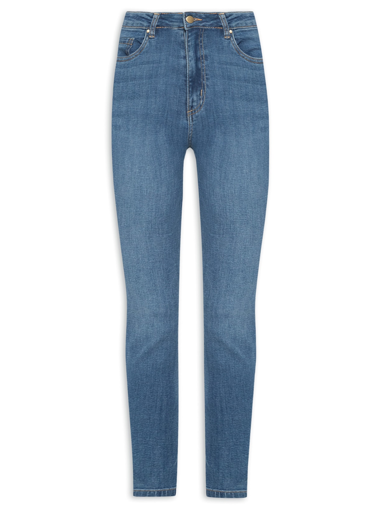 Calça Feminina Jeans Skinny Básica - Azul