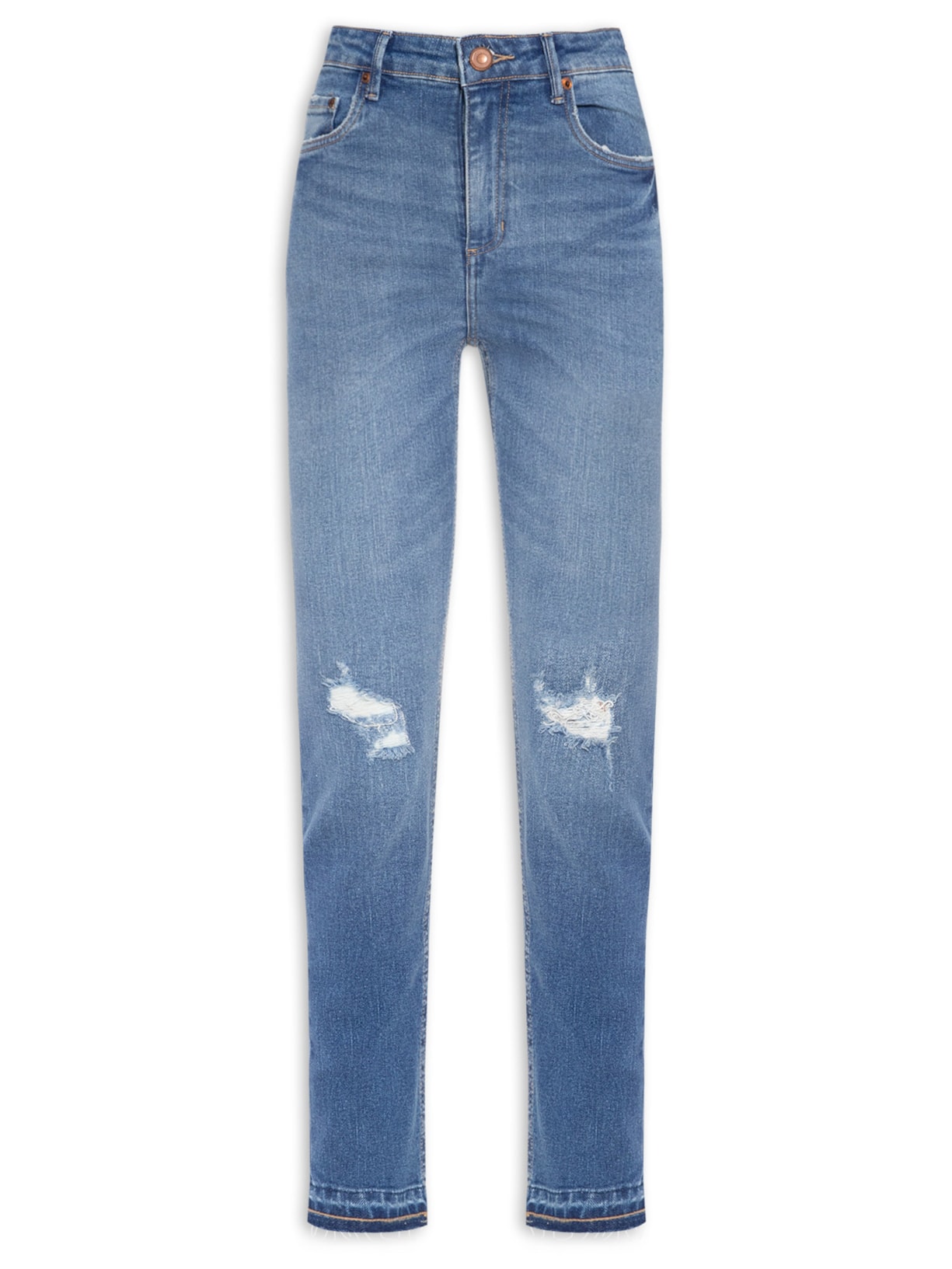 Calça Feminina Jeans Skinny High Rasgos Azul Animale