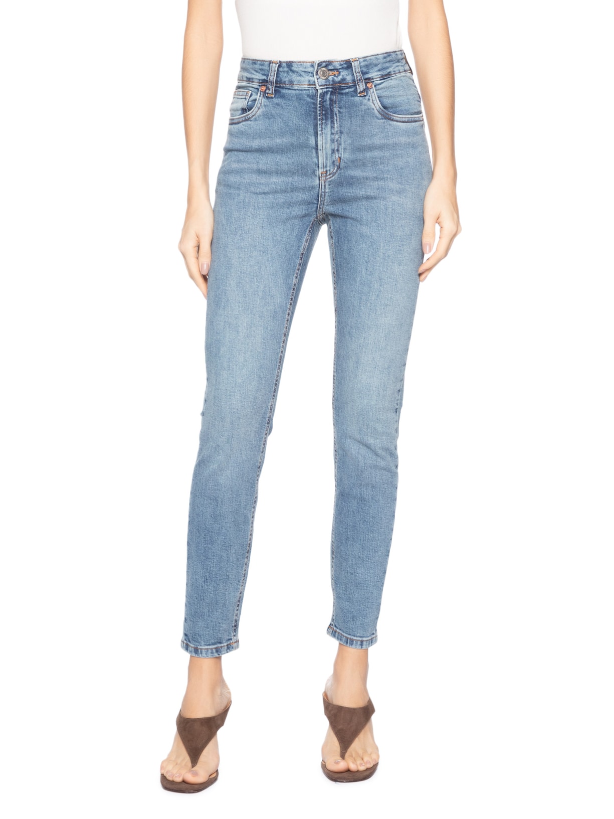Calça Feminina Jeans Skinny Londres New Basic Azul Animale Jeans