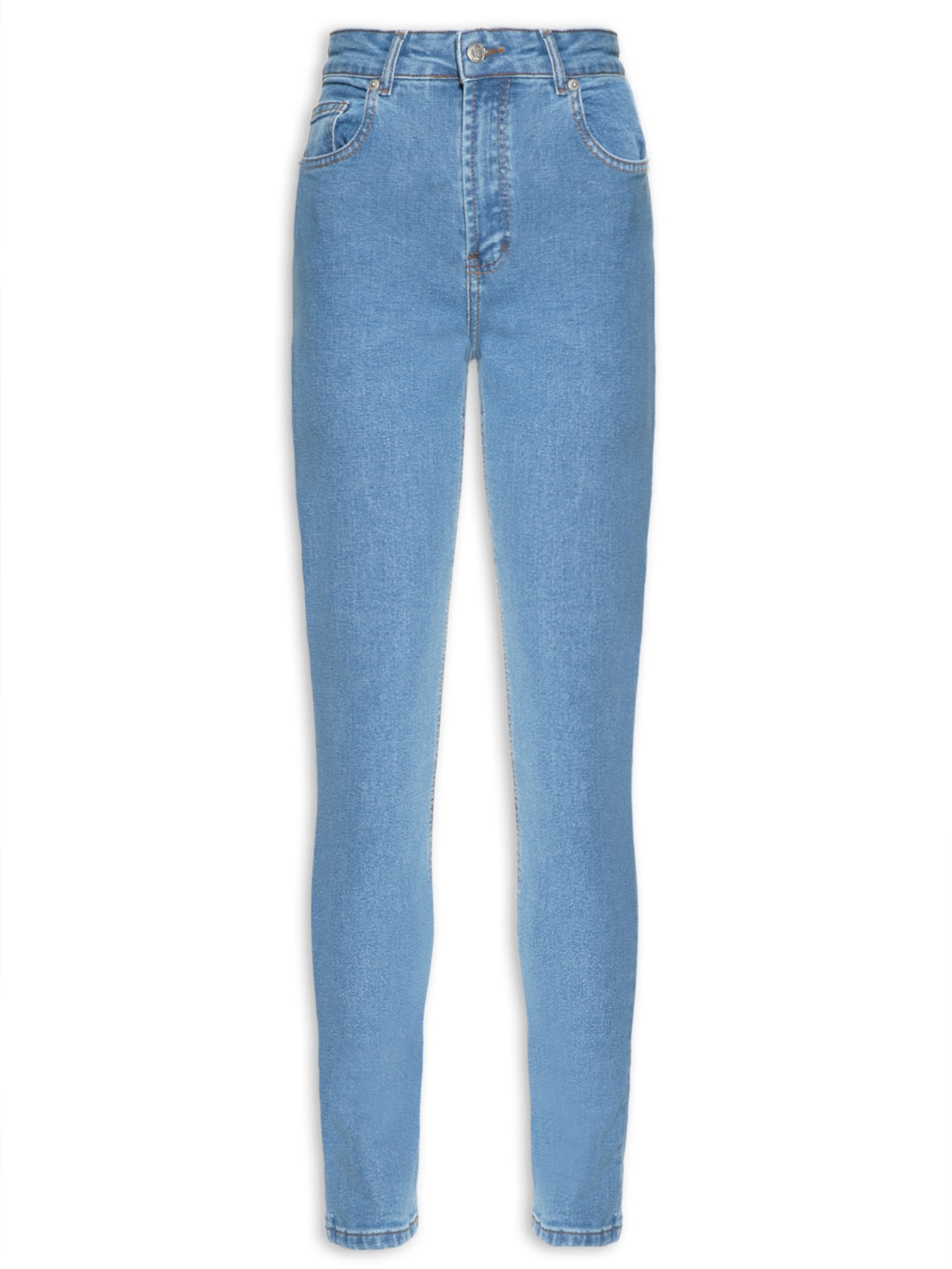 Calça Feminina Jeans Skinny Média - Azul