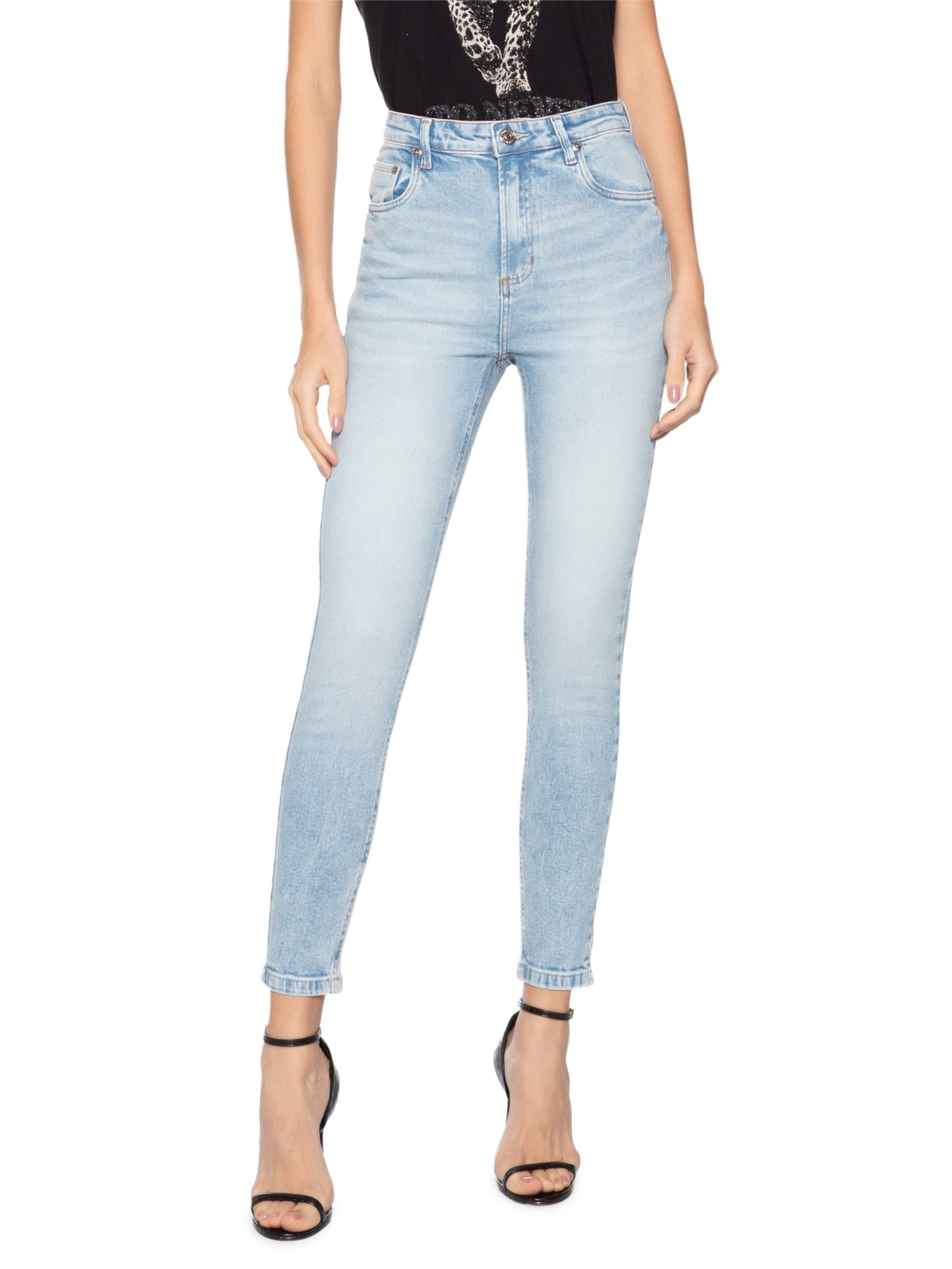 Calça Feminina Jeans Skinny Midi Azul Animale Jeans