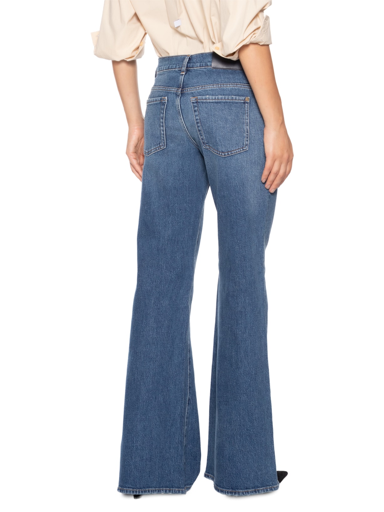 Calça Feminina Jeans Spencer Flare Explorer Azul 7 For All Mankind