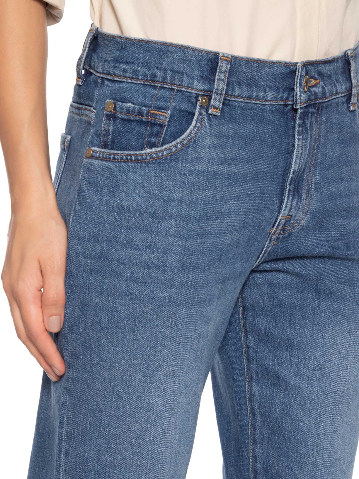 Calça Feminina Jeans Spencer Flare Explorer Azul 7 For All Mankind