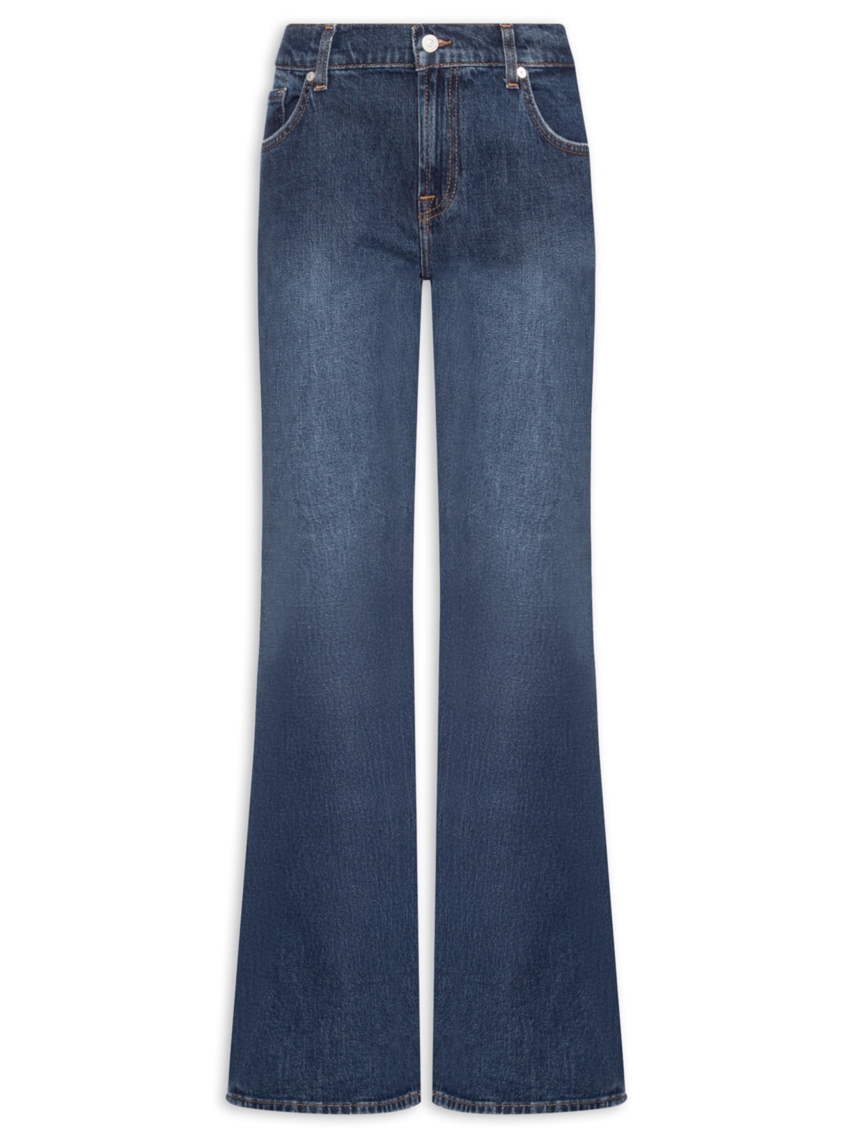 Calça Feminina Jeans Spencer Flare Radar Azul 7 For All Mankind