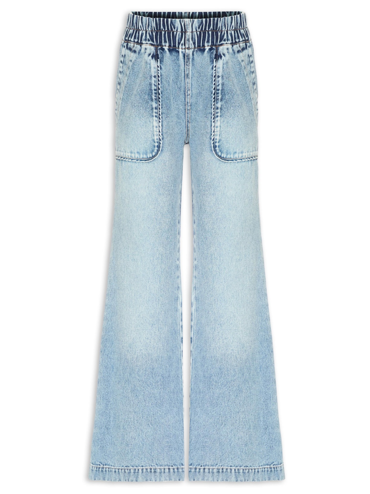 Calça Feminina Jeans Spot Flare - Azul