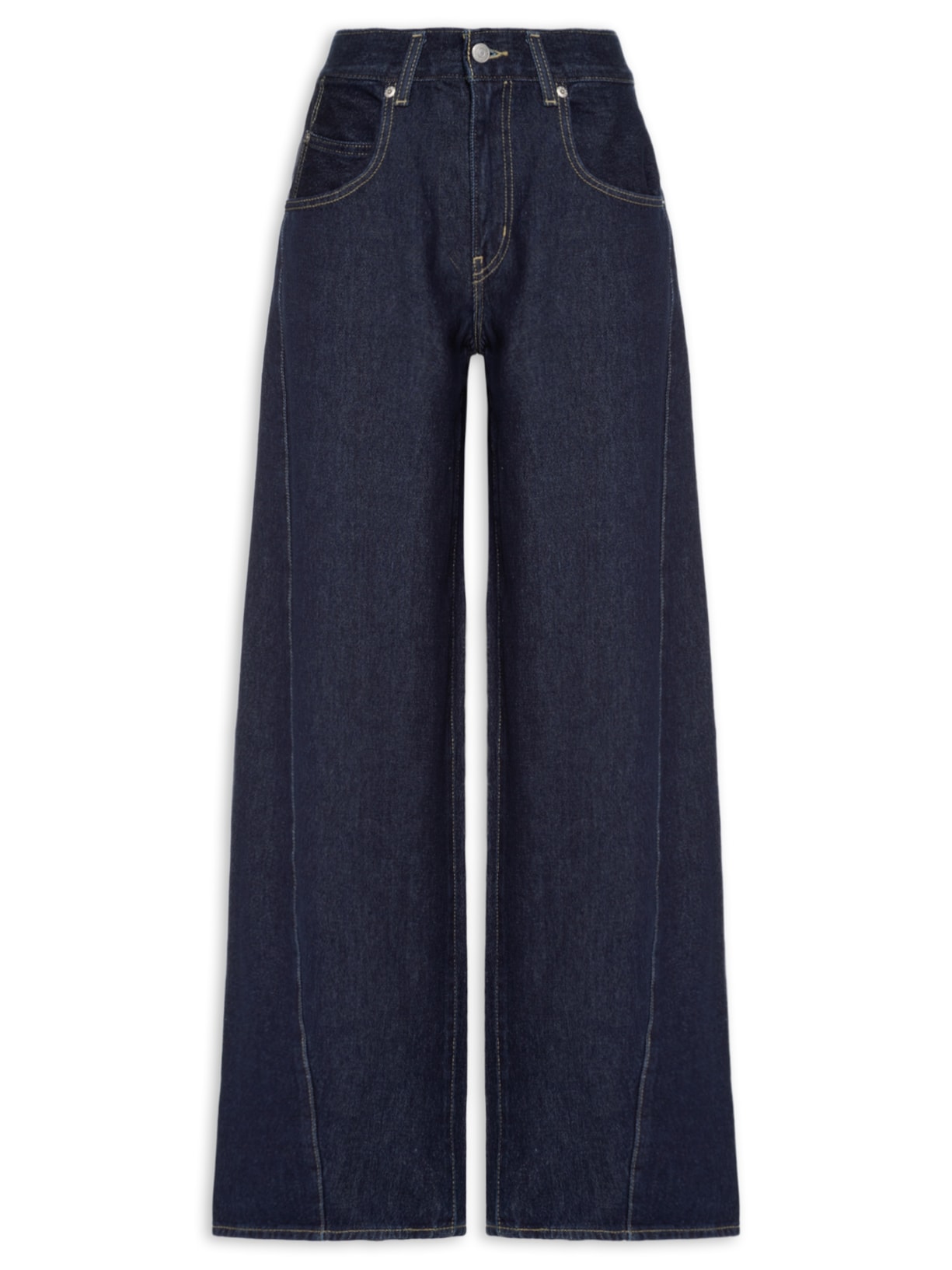 Calça Feminina Jeans Super Baggy Barrel - Azul