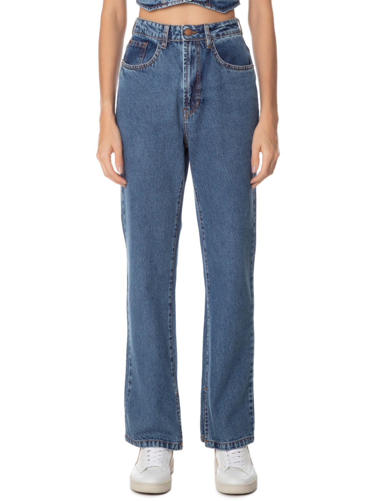 Calça Feminina Jeans Vintage Azul Dress To