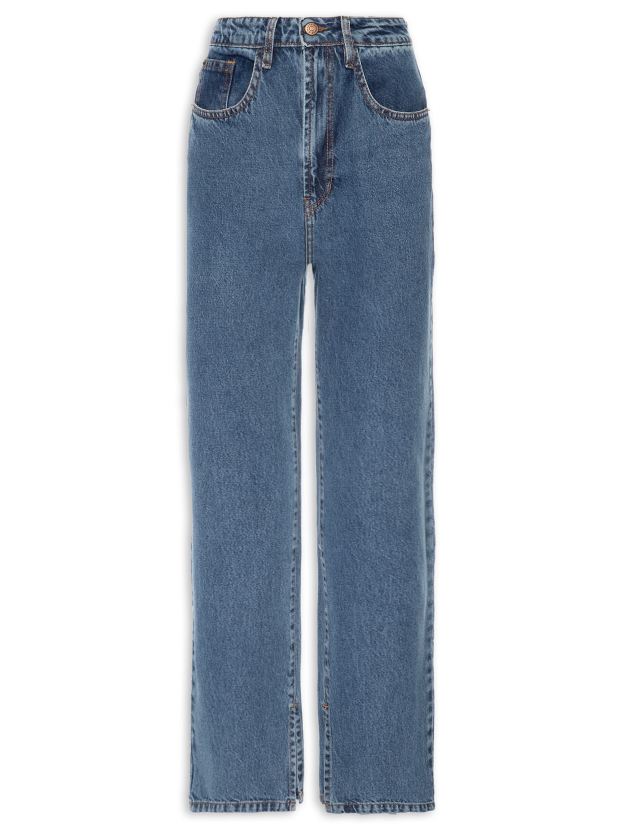 Calça Feminina Jeans Vintage - Azul