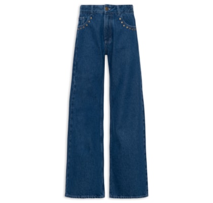 Calça Feminina Jeans Vintage - Azul