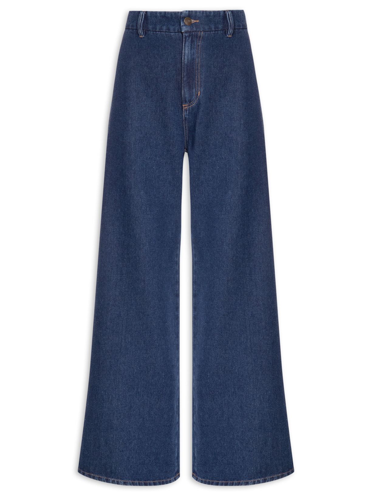 Calça Feminina Jeans Wide Azul Andrea Marques