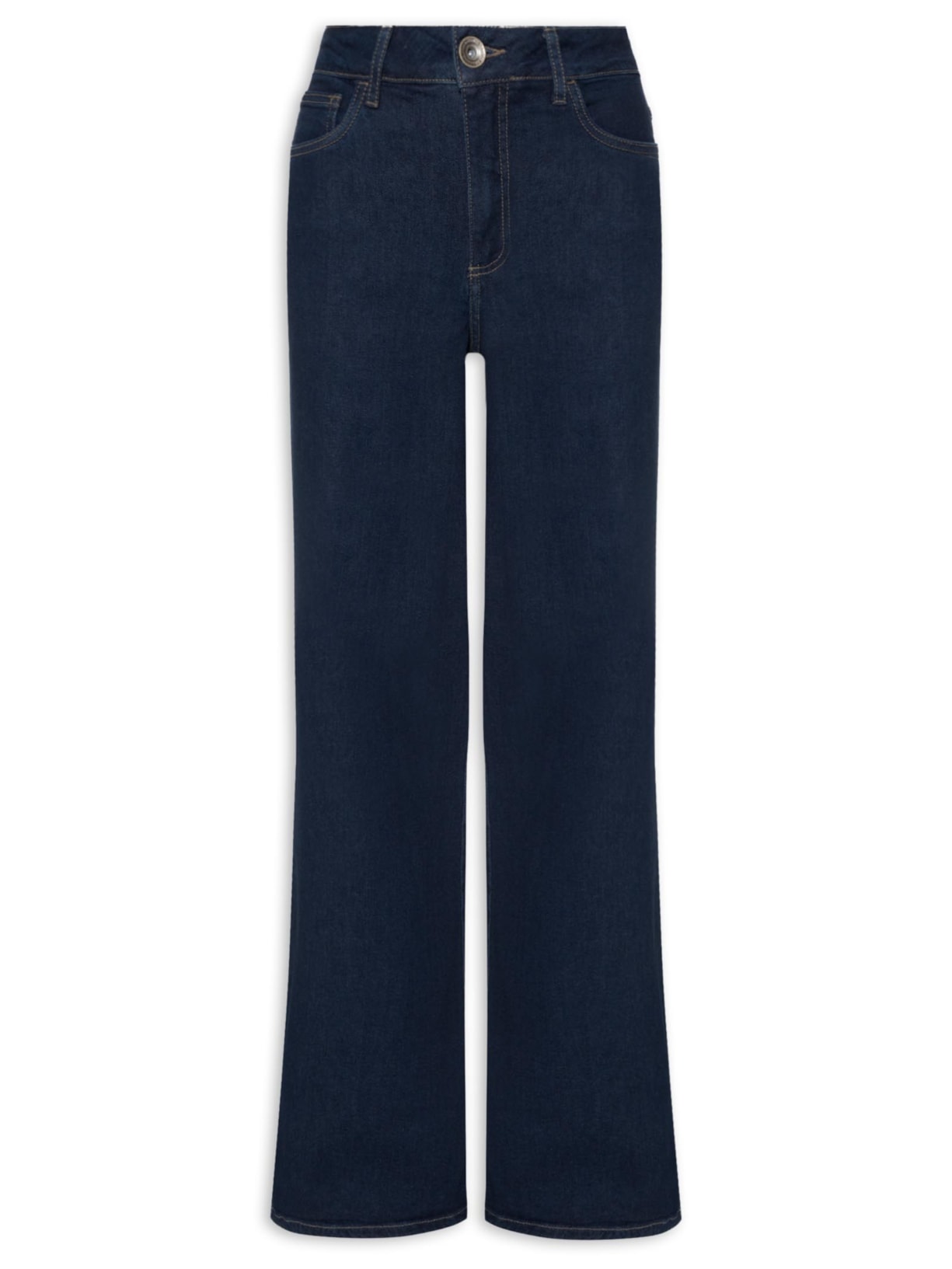 Calça Feminina Jeans Wide - Azul