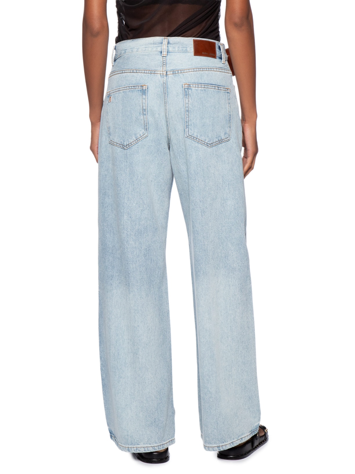 Calça Feminina Jeans Wide Leg Azul Animale Jeans