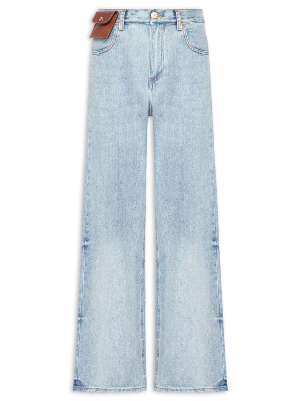 Calça Feminina Jeans Wide Leg - Azul