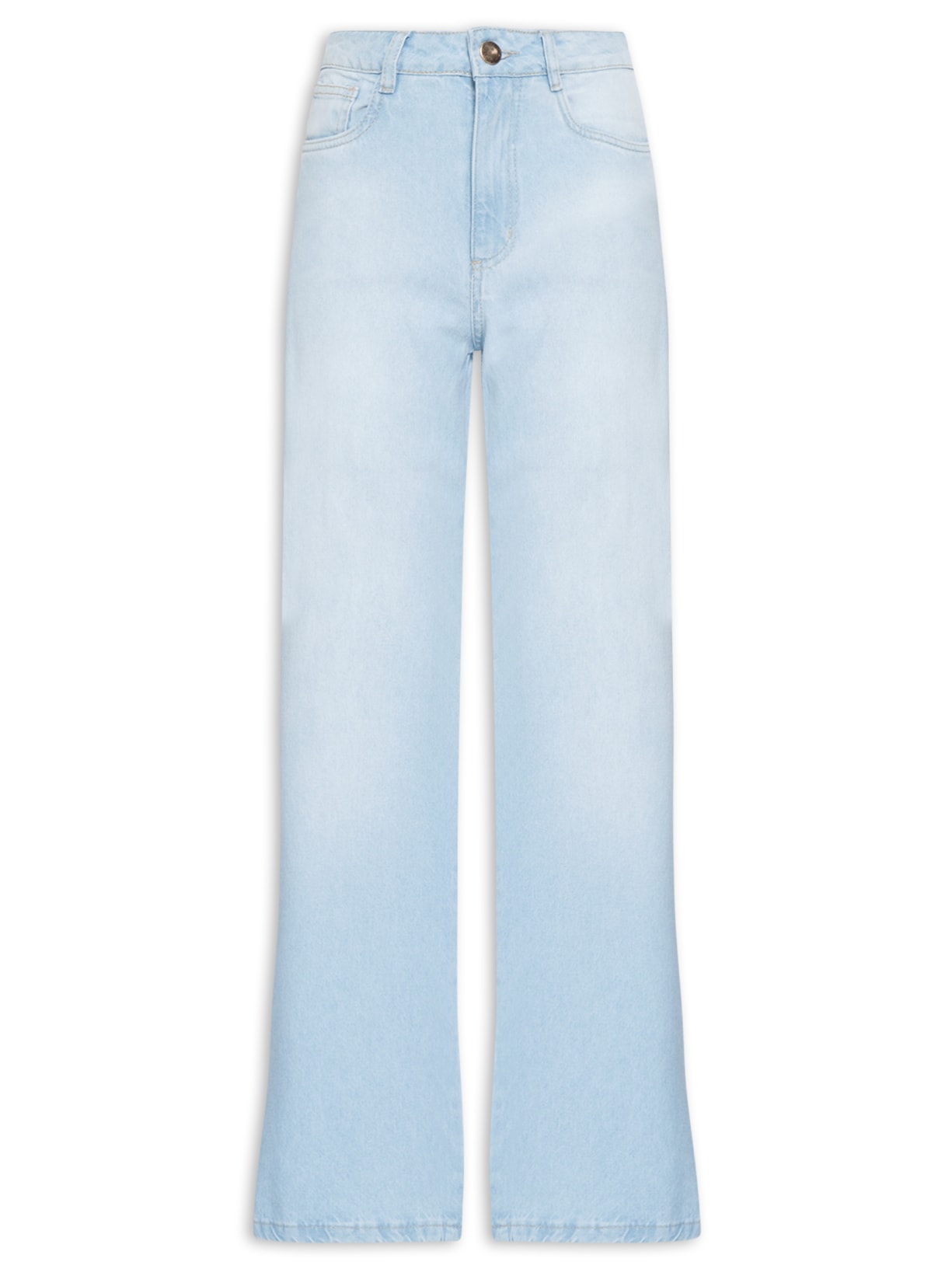 Calça Feminina Jeans Wide Leg - Azul