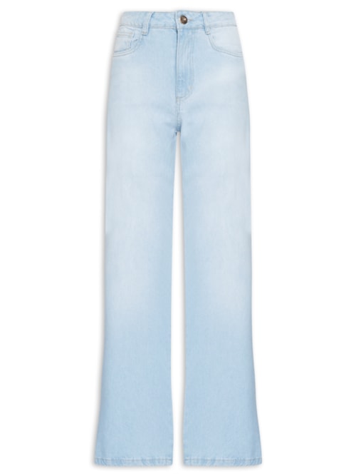 Calça Feminina Jeans Wide Leg - Azul