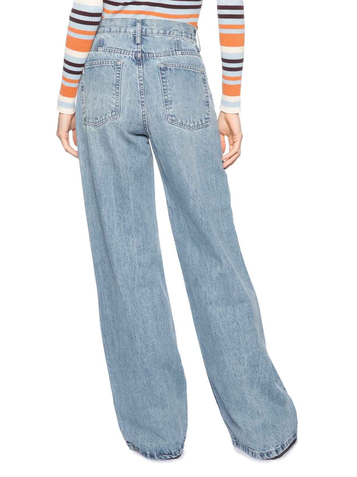 Calça Feminina Jeans Wide Leg Copenhague New B Azul Animale Jeans