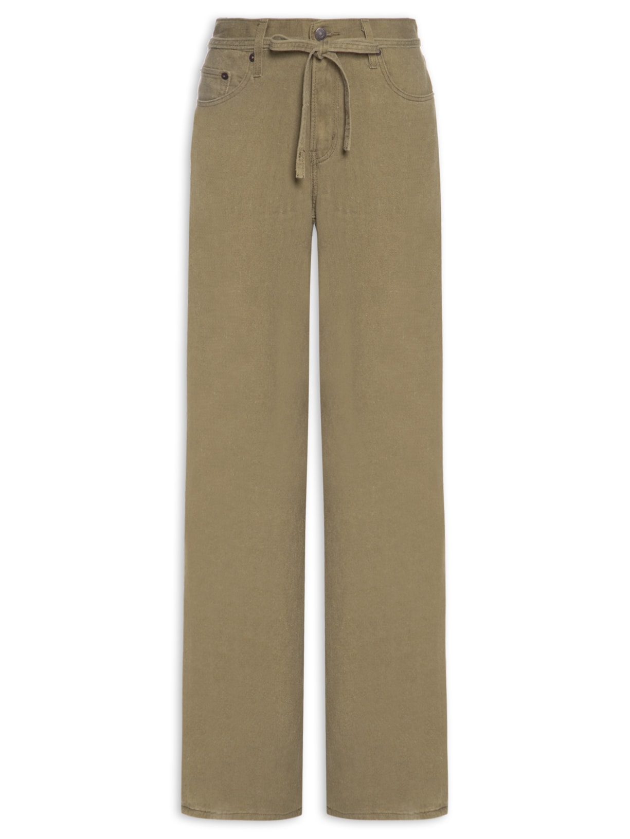 Calça Feminina Jeans XL Straight - Marrom