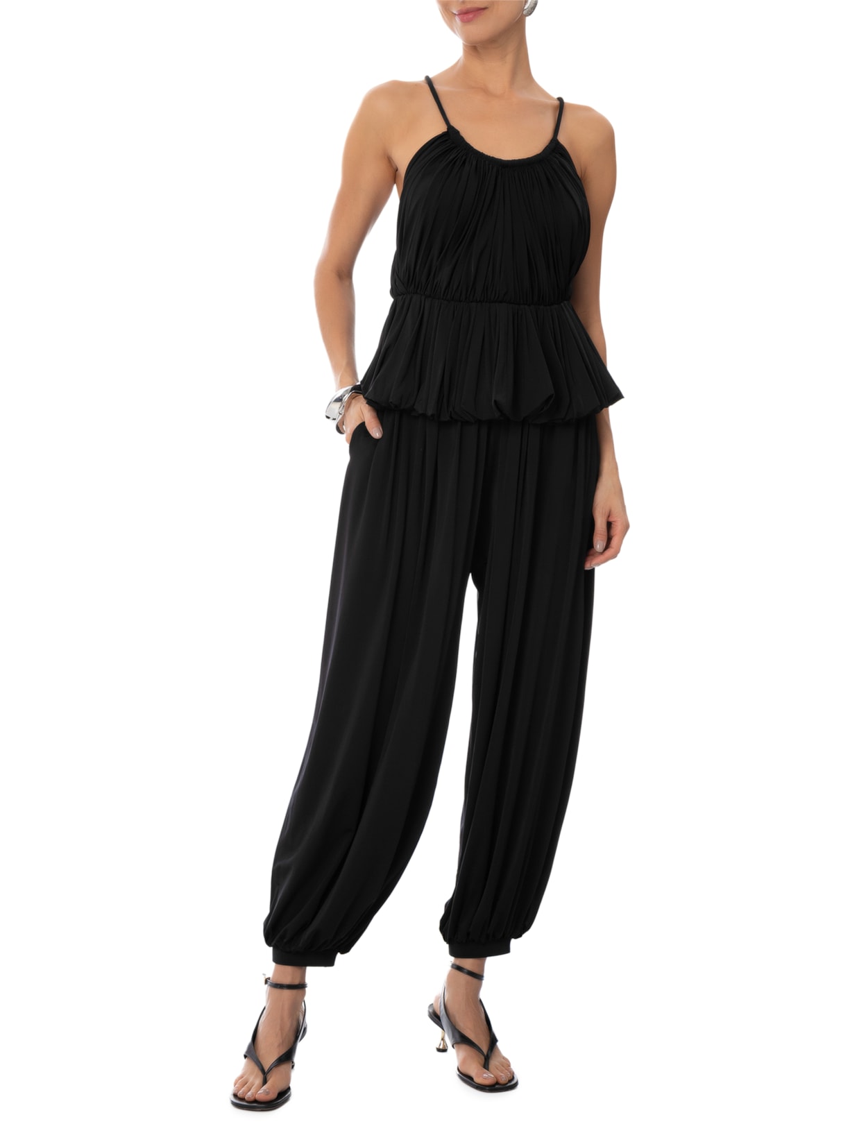 Calça Feminina Jersey Baloon Preto Andrea Marques