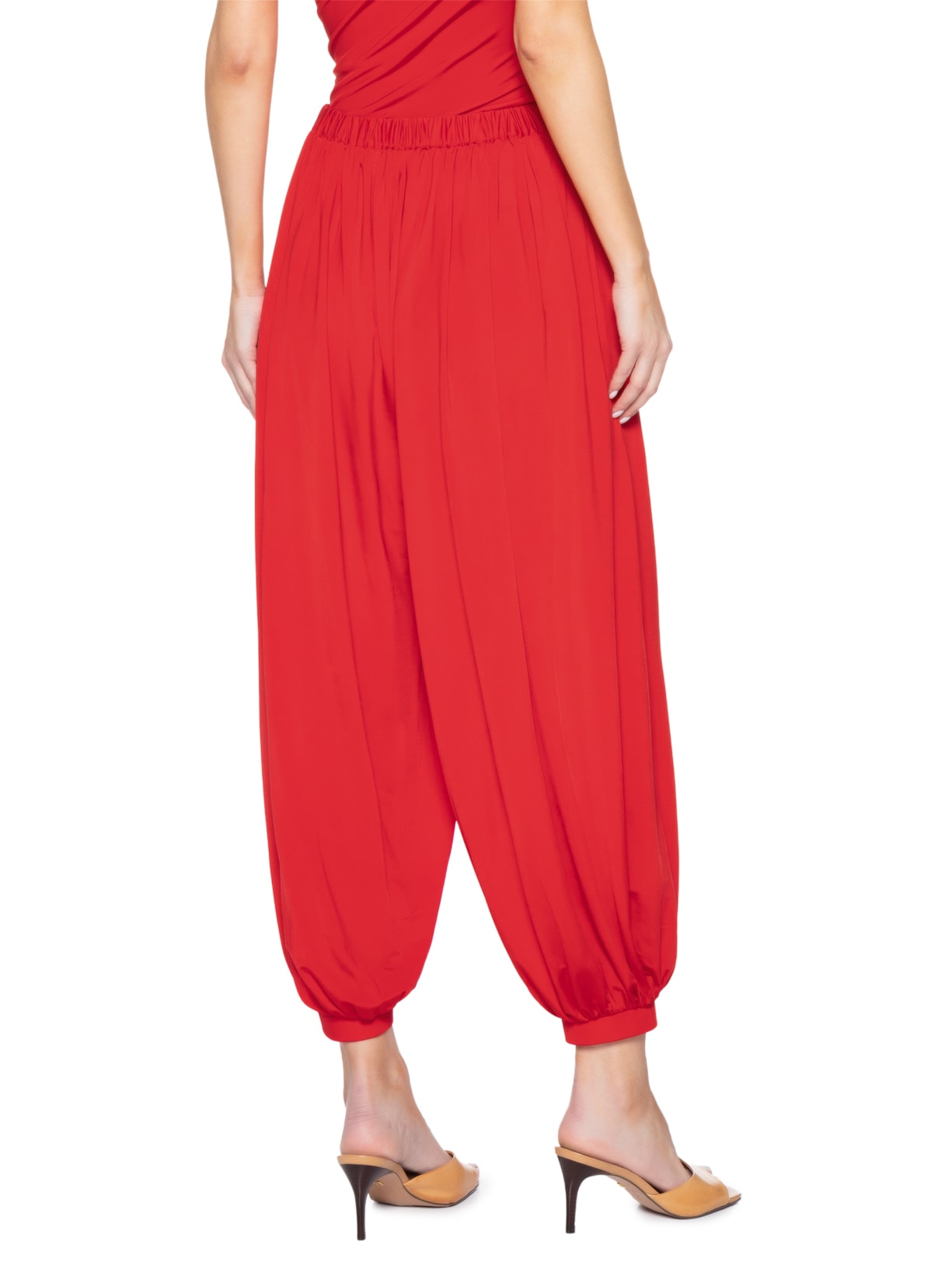 Calça Feminina Jersey Baloon Vermelho Andrea Marques