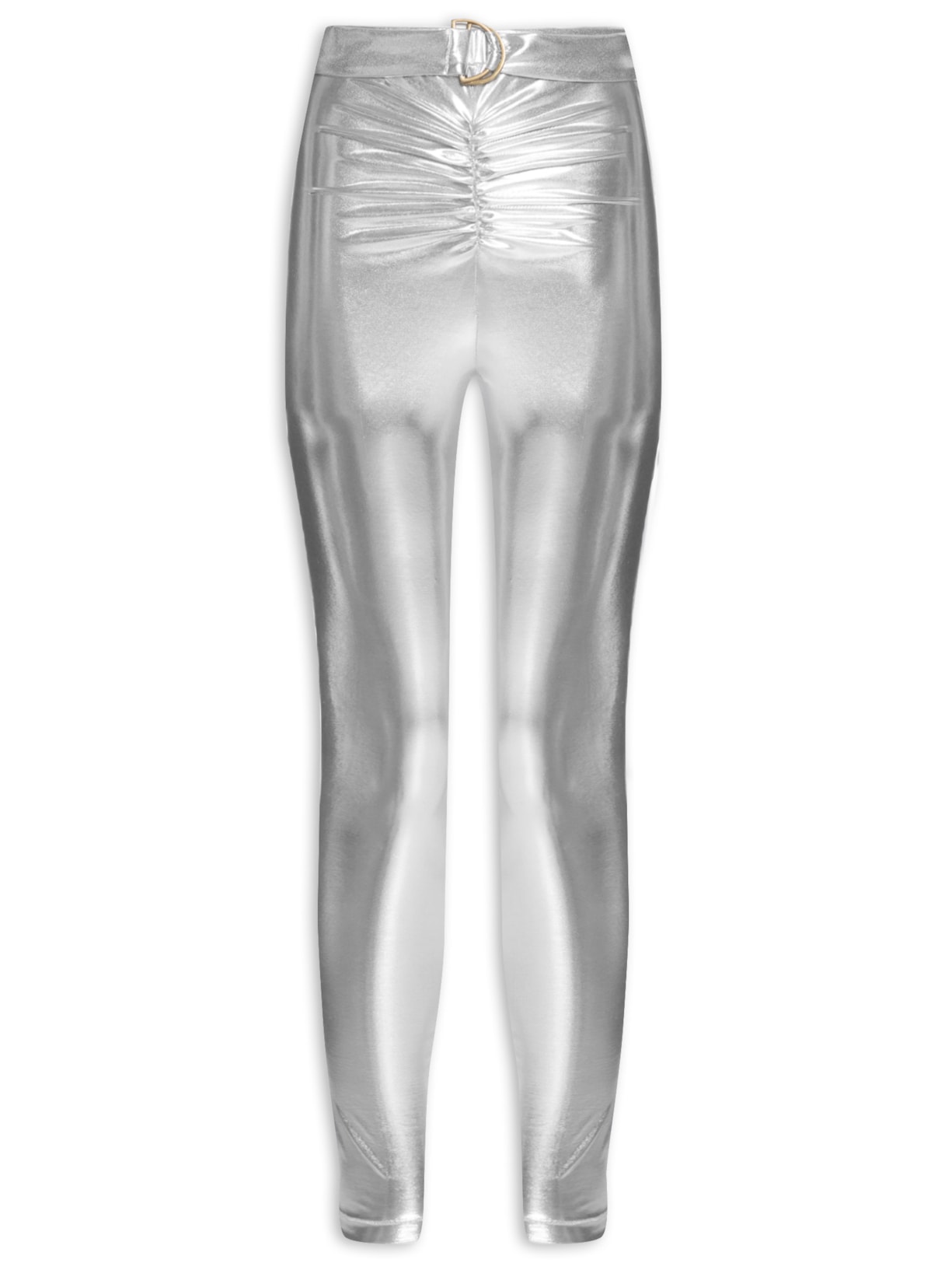 Calça Feminina Jersey Holográfico June - Prata