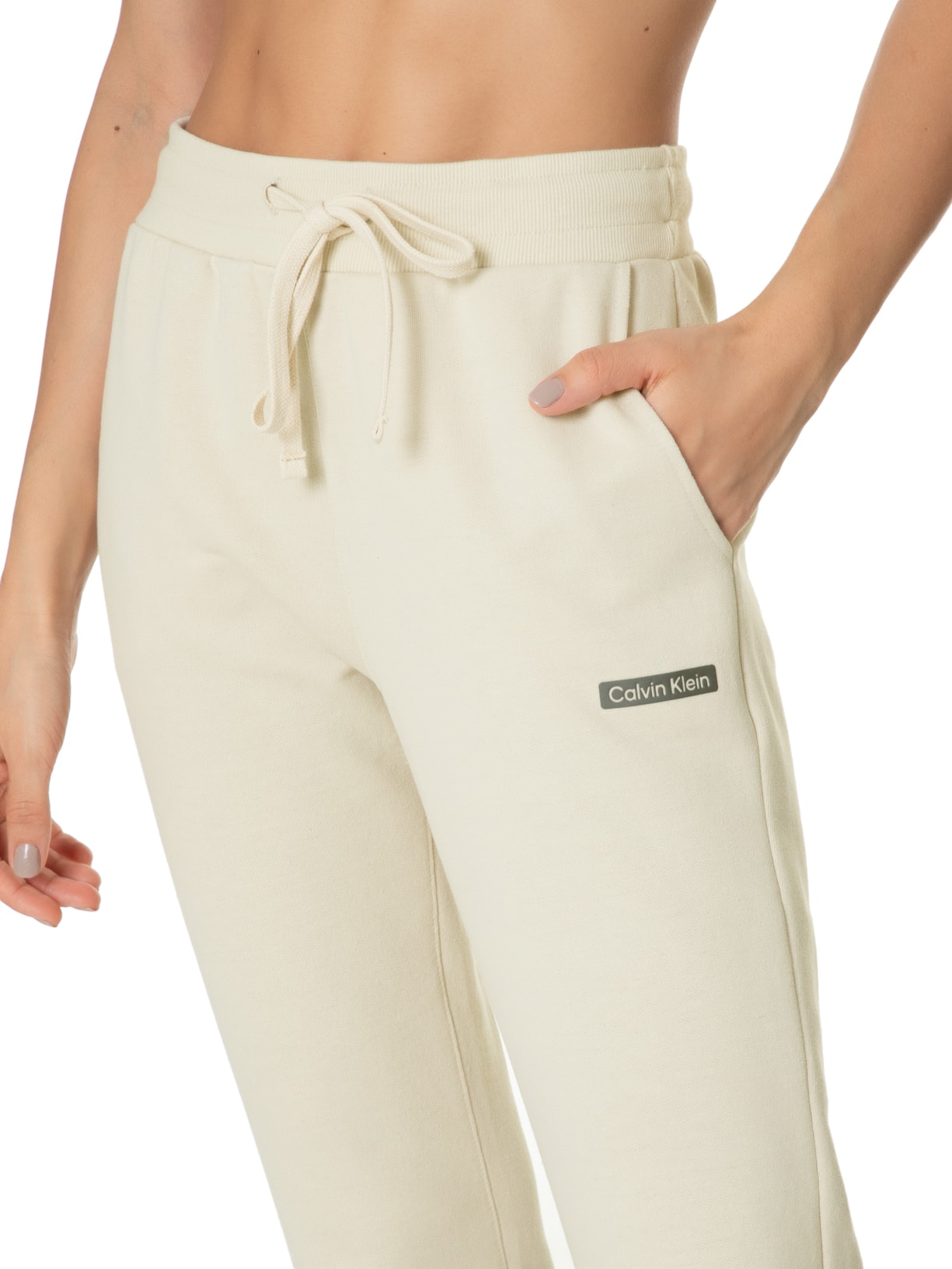 Calça Feminina Jogger Modern Graphic Calvin Klein Underwear Bege
