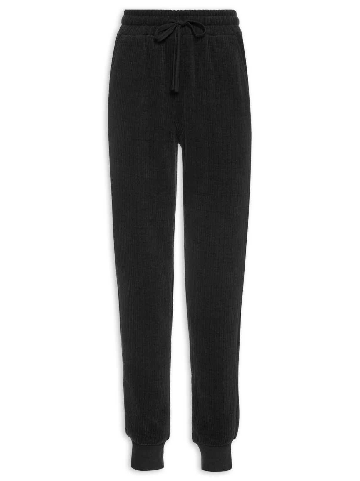 Calça Feminina Jogger Texturizada - Preto