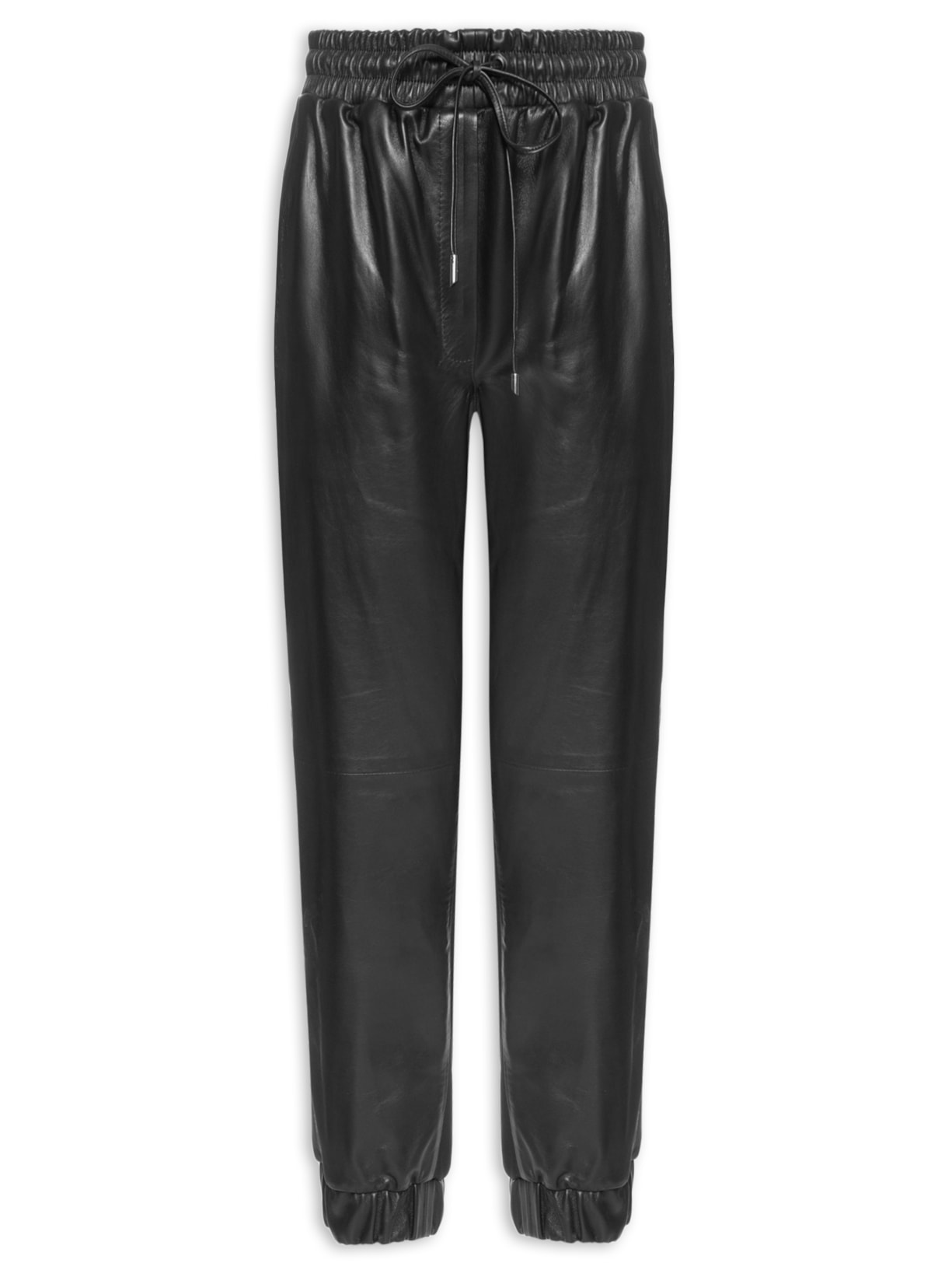Calça Feminina Jogging Luma Couro - Preto